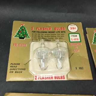 Vintage Midget Lite Flasher Bulbs 5 Packages, 2