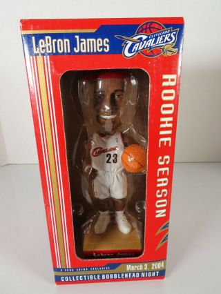 Lebron James Cleveland Cavaliers Collectible Night 2004 Nodder Bobblehead Rookie
