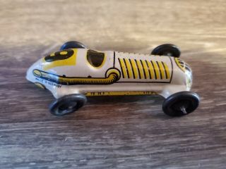 Vintage Tin Litho Penny Race Car Made In Germany