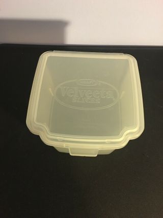 Vtg Kraft Velveeta Slices Singles Cheese Keeper 1 Lb Plastic Storage Container