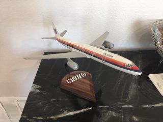 Vintage United Airlines Desk Model Made Of Wood See Photos