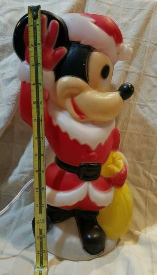 Vintage Blowmold Micky Mouse Santa