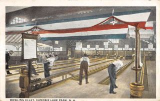 Canobie Lake Park Hampshire Bowling Alley Vintage Postcard K689994
