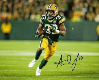 Aaron Jones Signed Autographed Green Bay Packers 8x10 Photo Nfl W/