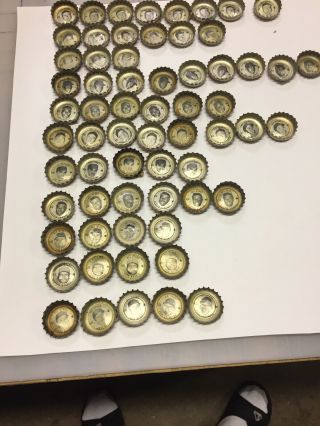 64 Vintage - 1960 ' s - Baseball - Coca Cola Bottle Caps - All Star players 3