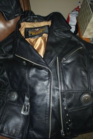 Harley Davidson Womens Leather Jacket Size Xl