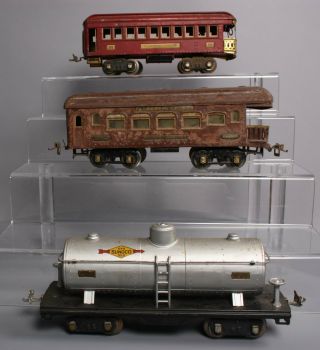 Lionel & Ives Std.  Gauge Vintage Freight & Passenger Cars: 338,  515 & 186 [3]