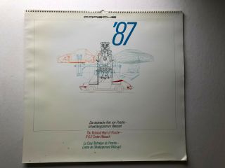 Official Licensed Porsche 1987 Calendar
