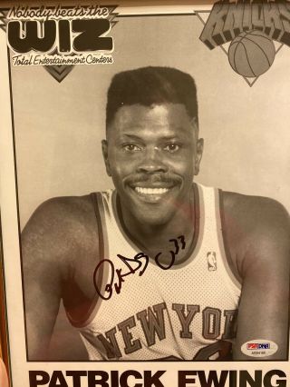 Patrick Ewing York Knicks Signed Auto Photo Psa / Dna Dream Team