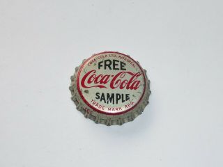 Vintage Coca Cola Montreal Sample Canada Cork Cap Crown Tappi Chapa