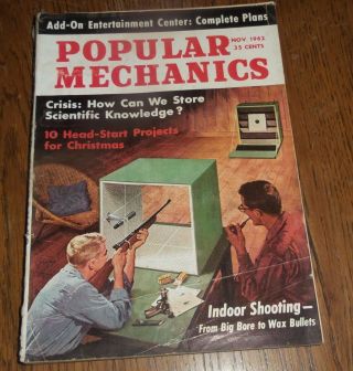 1962 - Nov.  - Popular Mechanics - Indoor Shooting - Ford Builds A Mustang