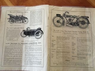 B.  S.  A Motorcycle Brochure 1922 A.  J.  S.