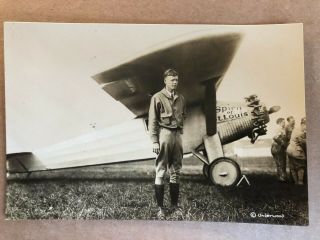 Vintage Underwood Real Photo Charles Lindbergh,  Spirit Of St.  Louis