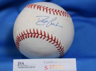 Dave Justice Signed Jsa National League Onl Baseball Authentic Autographed