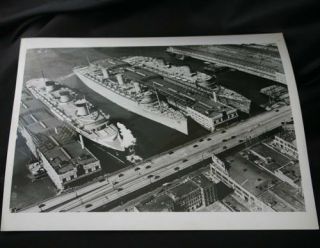 Cgt French Line Normandie Docked Undated Photo