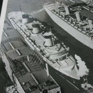 CGT French Line NORMANDIE Docked Undated Photo 2