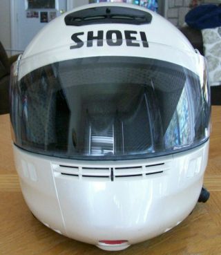 Vintage Shoei Syncrotec Model Gx - 1 Size M Motorcycle Helmet W/ Intercom