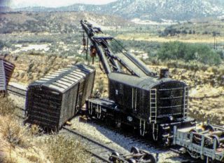 (26) 1966 8mm Film Home Movie - Train Railroad - Cajon Pass Sp Wreck Recovery