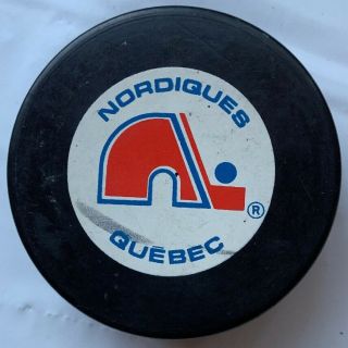 Nordiques Quebec Inglasco Corp.  Ltd Vintage Made In Slovakia Hockey Puck Hole