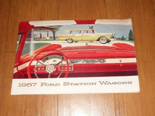Vintage 1957 Ford Station Wagon Advertising Brochure