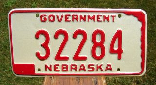 Nebraska Government License Plate 32284