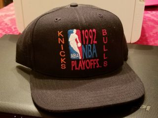 Chicago Bulls York Knicks 1992 Nba Playoffs Hat