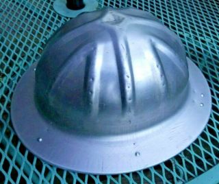 Vintage B.  F.  Mcdonald Aluminum Hard Hat,  With Suspension,  Small