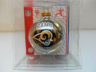 Los Angeles Rams Unique Glass Christmas Ornament Nfl Licensed