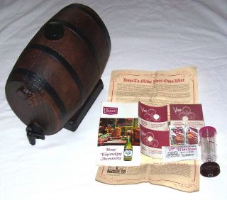 Vintage Sears Wine Making Kit With Polyethylene Barrel & Supplies