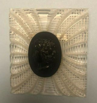 Vintage Lucite Bakelite Plastic Cameo Pin