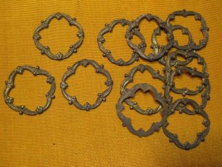 Vtg Quatrafoil Wreaths Jewelry Brass Finding Stamping 1 1/8 "