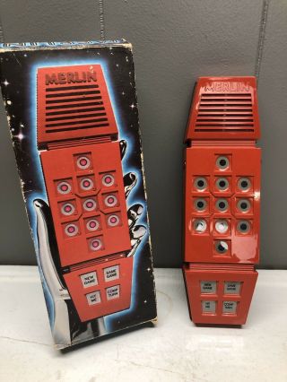Vintage 1978 Parkerbrothers Merlin Handheld Electronic Wizard Game W/box