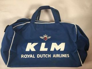 Vintage Klm Carry - On Bag (circa 1959) Royal Dutch Airlines 15”