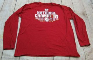 Alabama Crimson Tide 2017 National Championship Fanatics Long Sleeve T - Shirt 2xl