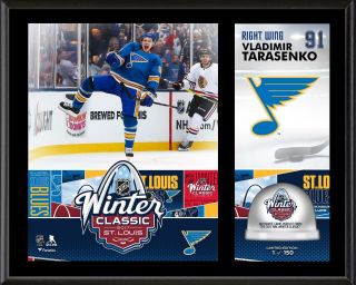 Vladimir Tarasenko St.  Louis Blues 12x15 2017 Winter Classic Plaque W/ Game Ice