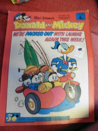 Walt Disneys Donald And Mickey Comic Rare 4th August 1973 The Sword In The Stone