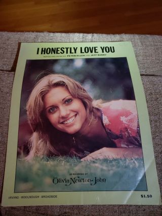 Vintage 1973 Olivia Newton - John I Honestly Love You Piano & Vocal Sheet Music