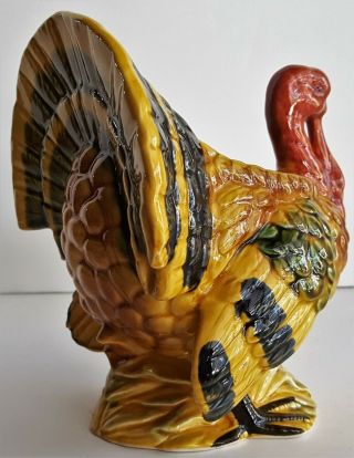 Vintage Ceramic Turkey Planter Thanksgiving Gobble Centerpiece 4783 Leftons