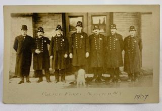 Vintage Real Photo Postcard,  Norwich Ny Police