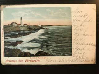 Vintage Postcard 1904 Portland Head Light Portland Maine