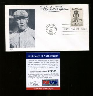 Paul Brown Signed Fdc 6.  5x3.  75 Inches Autographed Cleveland Psa/dna Z21305
