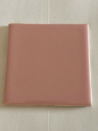 (1) Vintage Stylon Wall Tile Pink 4 1/4” X 4 1/4” Reclaimed