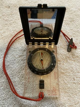 Vintage Silva " The Ranger Type 15 T Us Forestry Compass W/ Mirror Made In Sweden