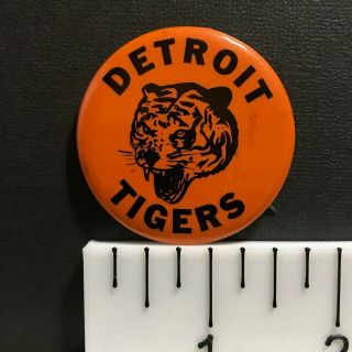 Detroit Tigers (1950s?) 1.  75 " Vintage Michigan Baseball Pin - Back Button