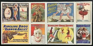 2014 4898 - 4905 - Forever - Vintage Circus Posters - Block Of 8 - Nh
