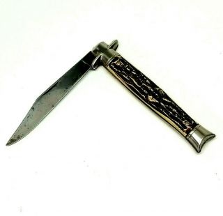 Vintage Colonial Prov Usa Stiletto Style Fishtail Pocket Knife