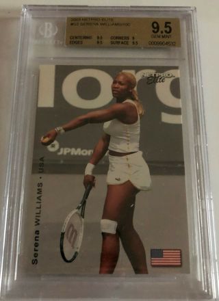 2003 Net Pro Elite Glossy/100 Made G2 Serena Williams Bgs 9.  5
