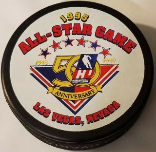 1995 All Star Game 50th Anniversary Official Ihl Vegum Slovakia Hockey Puck