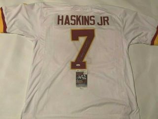 Dwayne Haskins Autographed Washington Redskins White Jersey Jsa