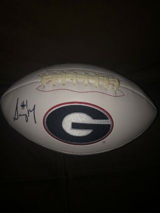 Sony Michel Georgia Bulldogs Autographed Signed Full Size Football
